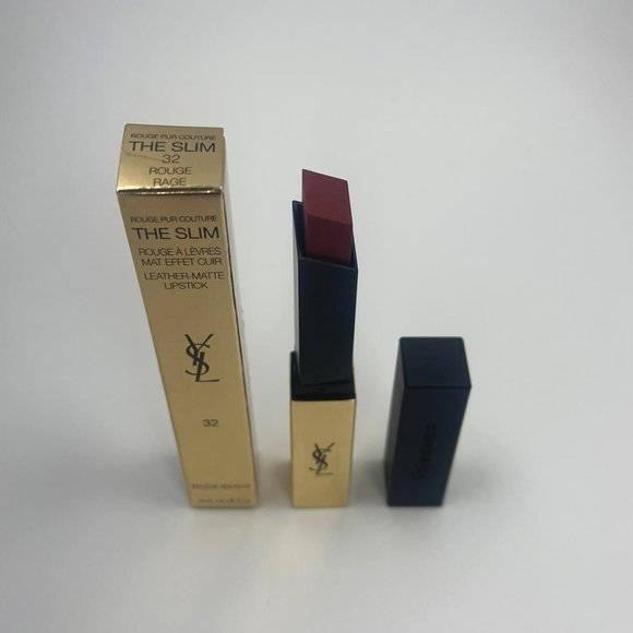 YSL The Slim Longwear Matte Lipstick 32 Rouge Rage BRAND NEW - Picture 3 of 3